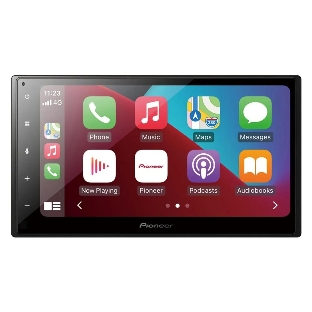 Автомагнитола Pioneer DMH-A4450BT, 2 DIN, 6.8', Bluetooth, USB Type-A, AUX, CarPlay, пульт ДУ
