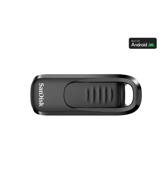 Флешка USB SanDisk Ultra Slider (SDCZ480-064G-G46), 64Gb, USB Type-C, R/W 300/70, черный