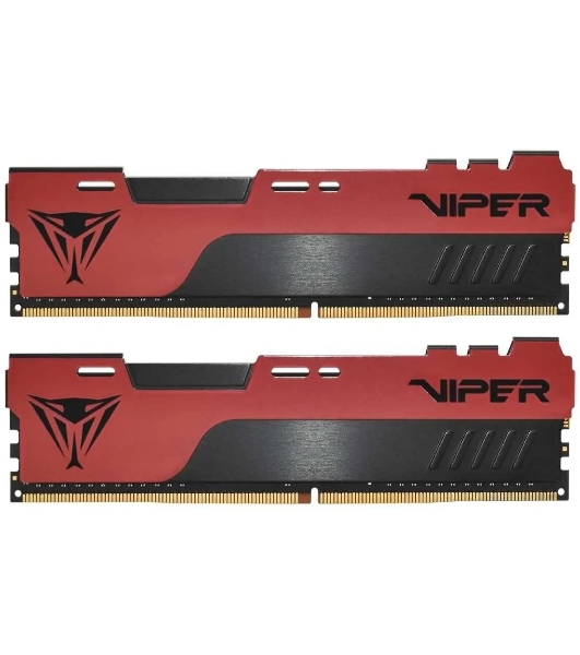 Оперативная память Patriot Viper Elite II, DDR4, 32GB (2x16 GB), 3200 MHz, CL18, DIMM, радиатор, красный, черный