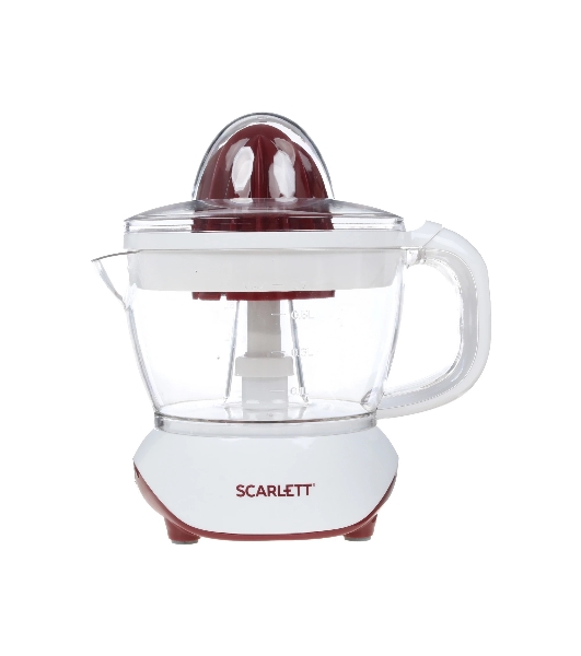 Соковыжималка Scarlett SC-JE50C06 белый/коричневый, цитрусовая, 25 Вт, 700 мл, механическое