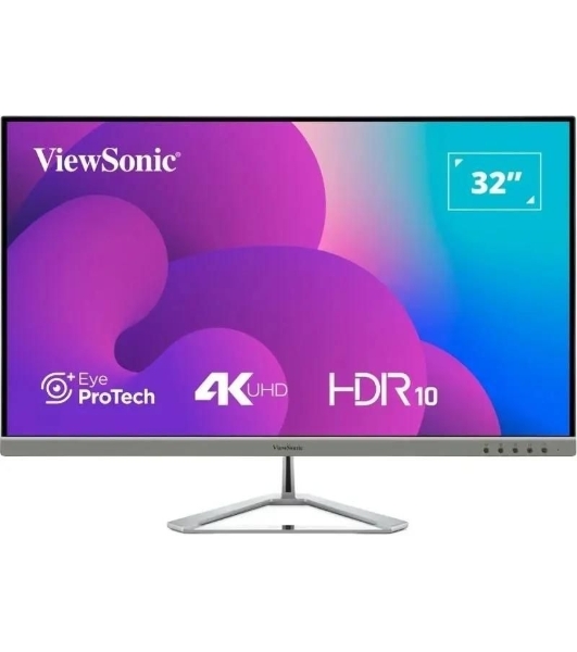Монитор ViewSonic 31.5' VX3276-4K-MHD-2 серебристый VA LED 16:9 HDMI M/M матовая 350cd 178гр/178гр 3840x2160 60Hz DP 4K 6.9кг