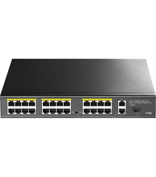 Коммутатор Cudy FS1026PS1, 24×100 Мбит/с, 2×1 Гбит/с