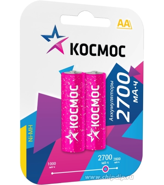 Аккумулятор Космос R6 (AA) Ni-Mh 2700MAh