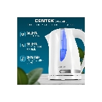 Электрочайник Centek CT-0040 белый, 1.8 л, 2200 Вт, скрытый нагревательный элемент, фото3