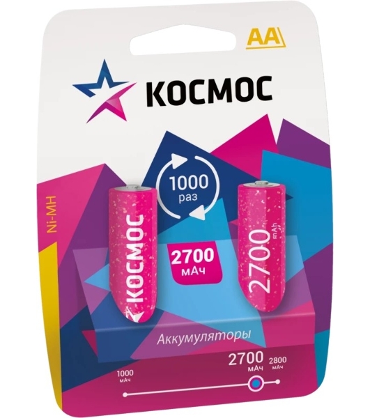 Аккумулятор Космос R6 (AA) Ni-Mh 2700MAh