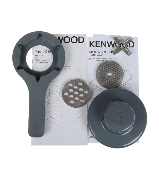 Мясорубка электрическая Kenwood MG 360 белый, 1400 Вт, 1.5 кг/мин, реверс, насадки - 5