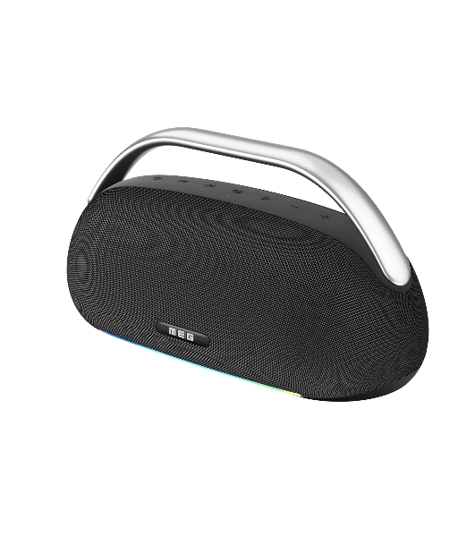 Портативная колонка MEG SSA062BL, 60Вт, Bluetooth 5.3, караоке, сабвуфер, время работы 16ч, черная