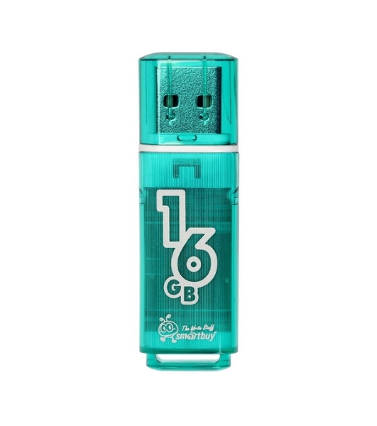 Флешка USB Smartbuy Glossy series Green (SB16GBGS-G), 16Gb, USB 2.0, R/W 25/15, зеленый