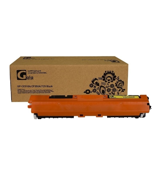 Картридж лазерный GalaPrint GP-CE310A/CF350/729 черный (1200 стр) для HP CP1025/CP1025NW/M176n/M177fw/Canon LBP 7010C/LBP7018C