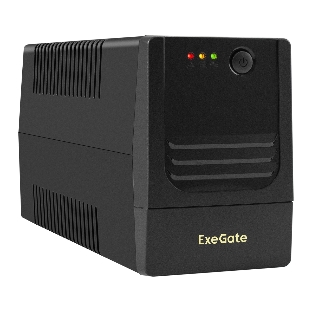 Источник бесперебойного питания ExeGate Power NB-500.LED.AVR.2SH.USB (500VA/300W, LED, AVR, 2*Schuko, USB, батарея 12V 4.5Ah, Black)