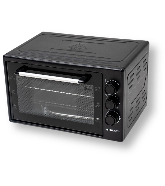 Мини-печь Kraft KF-MO3801BL, черный, 38 л.