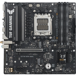 Материнская плата ASUS TUF GAMING A620M-A PLUS WIFI, AM5, AMD A620A, 4xDDR5, 4xSATA, 2xM.2, 1xPCIe 4.0 x16, 1xPCIe 3.0 x1, 1xHDMI, 2xDP, 1x2.5Gb LAN, Wi-Fi 6, Bluetooth 5.3, 2xUSB-A 10Gbps, 4xUSB-A 2.0, 3x3.5 мм, 7.1, mATX