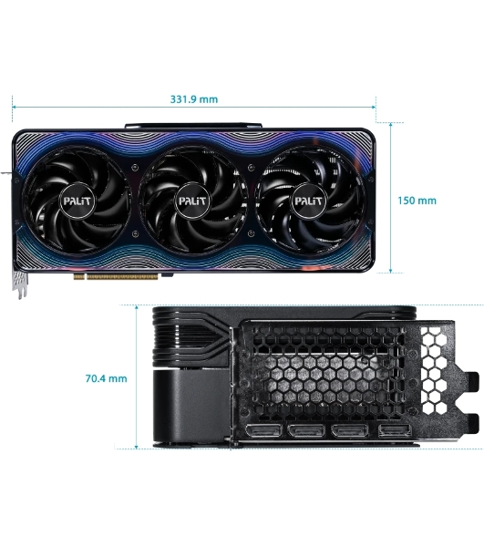 Видеокарта Palit PCI-E RTX 5090 GAMEROCK OC NVIDIA GeForce RTX 5090 32Gb 512bit GDDR7 2295/30000 HDMIx1 DPx3 HDCP Ret