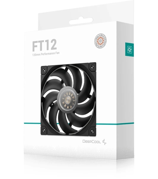Вентилятор для корпуса DEEPCOOL FT12 черный, 120 мм, 2150 об/мин, 32 дБ, 4 pin