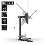 Настольная подставка ExeGate EDM1-3210-11D (для одного монитора 15'-32', VESA 75x75, 100x100, макс. нагрузка 10 кг, наклон -45°/+45°, поворот -45°/+45°, регулировка по высоте, черный), фото 1