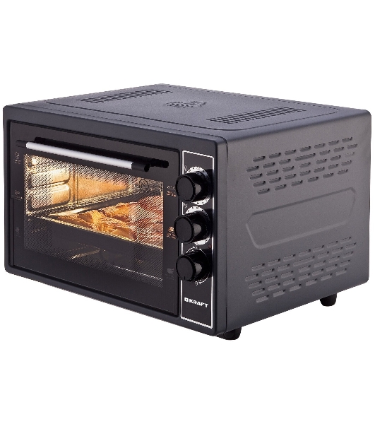 Мини-печь Kraft KF-MO3801BL, черный, 38 л.