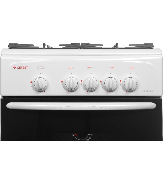 Плита газовая Gefest CG 50М02 К73 белый, конфорок 4 шт, духовка 42 л, 50 см x 85 см x 53 см