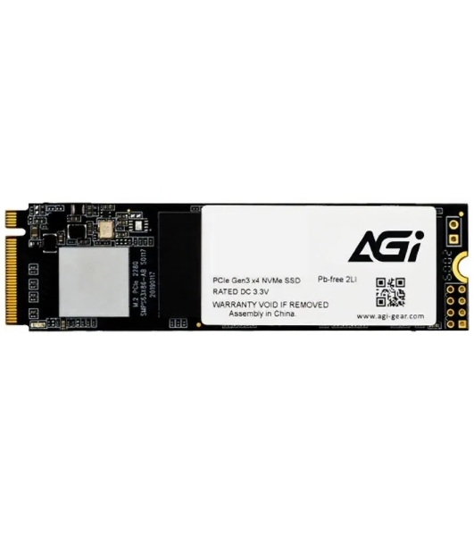 Накопитель SSD AGI AI298, 2Tb, M.2 2280, PCIe 3.0 x4, NVMe, R/W 2400/1800