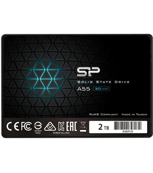 Накопитель SSD Silicon Power Ace A55, 2Tb, SATA III, 2.5', R/W 500/450
