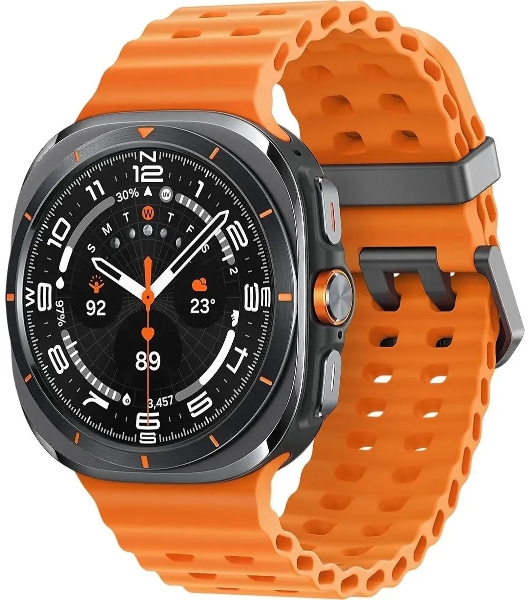 Умные часы Samsung Galaxy Watch Ultra 2025 1.5' Super AMOLED, 4G LTE, IP68, черный / оранжевый