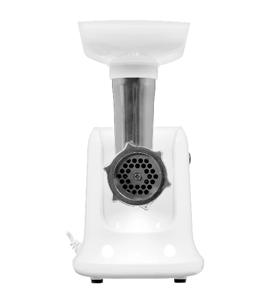 Мясорубка электрическая OLTO HM-080 белый, 1800 Вт, 1.5 кг/мин, реверс, защита от перегрузки, насадки - 4