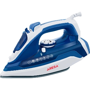 Утюг Aresa AR-3125 синий, 2400 Вт, 40 г/мин, 120 г/мин, 300 мл