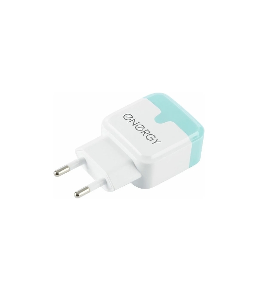 Сетевое зарядное устройство ENERGY ET-33, 2 USB разъема, 2,1А, белый (104291)