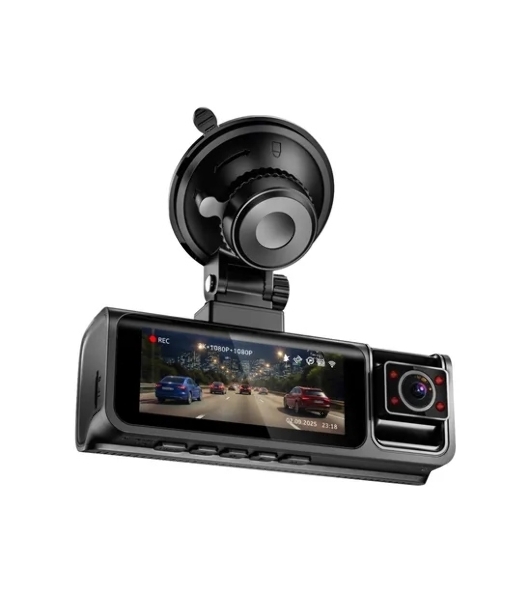 Видеорегистратор TrendVision Phantom 3CH GPS, 3840x2160, 2', с камерой заднего вида, GPS/ГЛОНАСС, Wi-Fi, G-сенсор, датчик движения