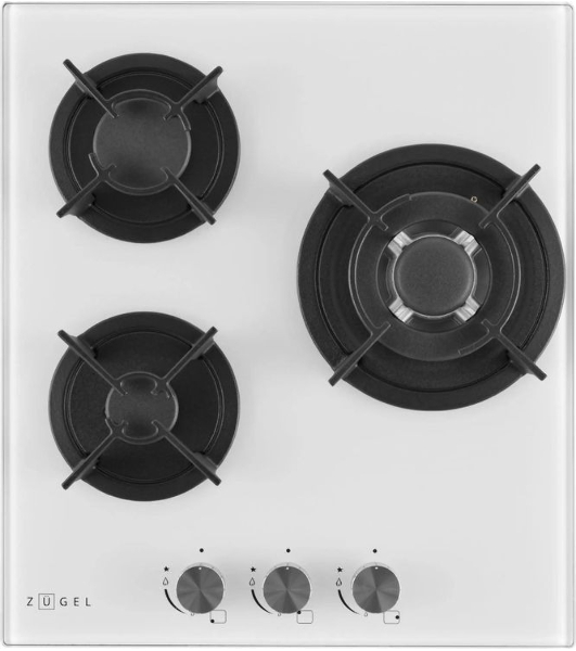 Варочная панель газ ZUGEL ZGH452W, белая