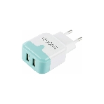 Сетевое зарядное устройство ENERGY ET-33, 2 USB разъема, 2,1А, белый (104291), фото 1