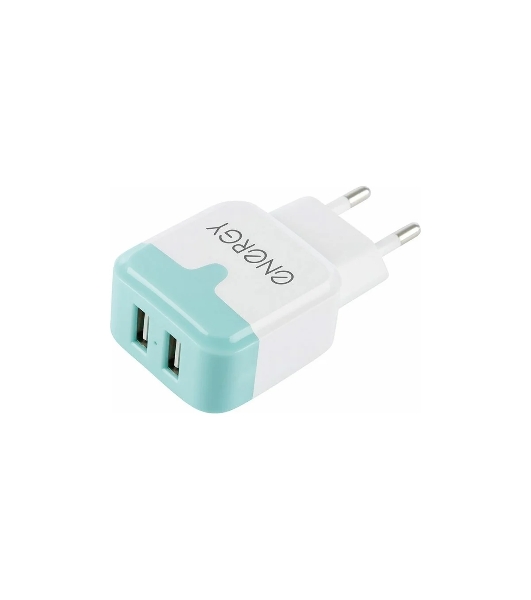 Сетевое зарядное устройство ENERGY ET-33, 2 USB разъема, 2,1А, белый (104291)