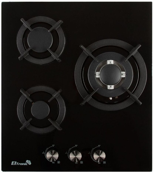 Газовая варочная панель ELTRONIC (33-10) 3 конфорки , черный