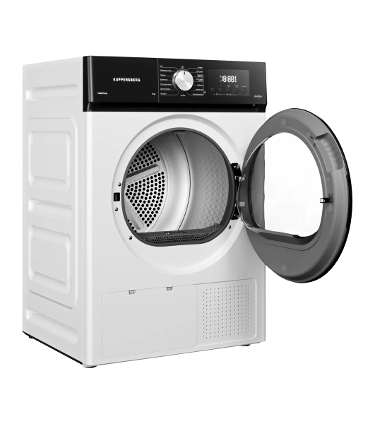 Сушильная машина Kuppersberg DM 592 W белый, 9 кг, сушка - конденсационная, программ - 15, 59.5 x 85 x 61.5 см