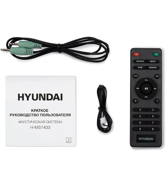 Микросистема Hyundai H-MS1403 черный 60Вт FM USB BT SD