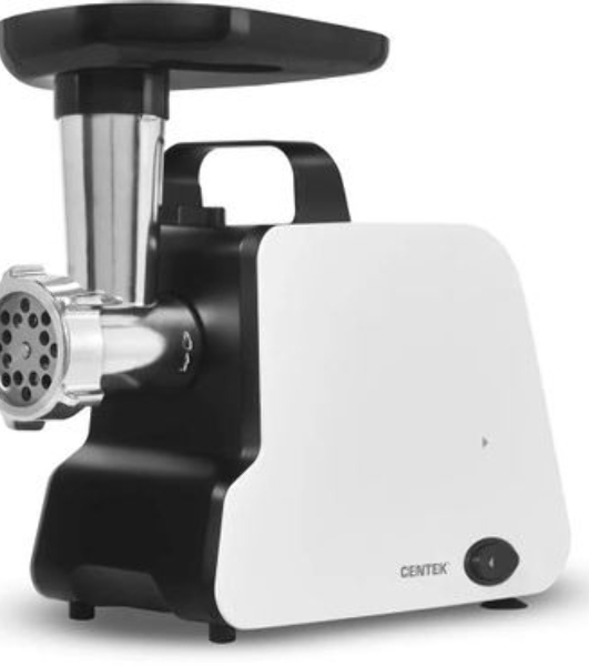 Мясорубка электрическая Centek CT-1603 белый, 2000 Вт, 2.0 кг/мин, реверс, защита от перегрузки, насадки - 4