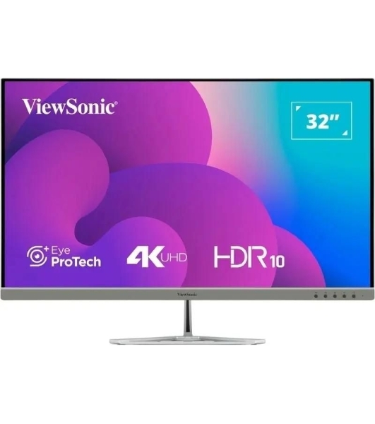 Монитор ViewSonic 31.5' VX3276-4K-MHD-2 серебристый VA LED 16:9 HDMI M/M матовая 350cd 178гр/178гр 3840x2160 60Hz DP 4K 6.9кг