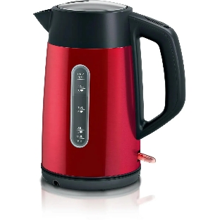 Электрочайник Bosch TWK4P434 красный, 1.7 л, 2400 Вт, скрытый нагревательный элемент