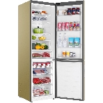 Холодильник Haier C4F640CGGU1 золотистый двухкамерный 285/115л морозилка снизу, No Frost, фото2