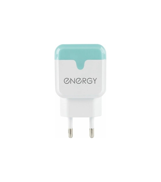 Сетевое зарядное устройство ENERGY ET-33, 2 USB разъема, 2,1А, белый (104291)