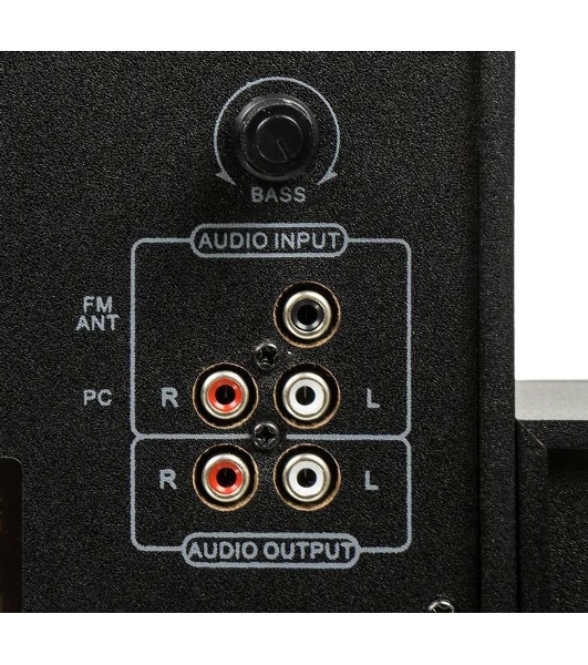 Колонки SVEN AC MS -304, черный Акустическая система, беспроводная передача сигнала по Bluetooth, суммарная мощность (RMS), Вт - 40, выходная мощность (RMS), Вт - сабвуфер: 20, сателлиты: 20 (2 х10), частотный диапазон, Гц - сабвуфер: 40 – 150, сателлиты: 150 – 20 000, размеры динамиков, мм - сабвуфер: O 128, воспроизведение с USB flash и SD card памяти, встроенное FM-радио, LED-дисплей, пульт ДУ, материал корпуса сабвуфера и сателлитов – дерево (MDF).