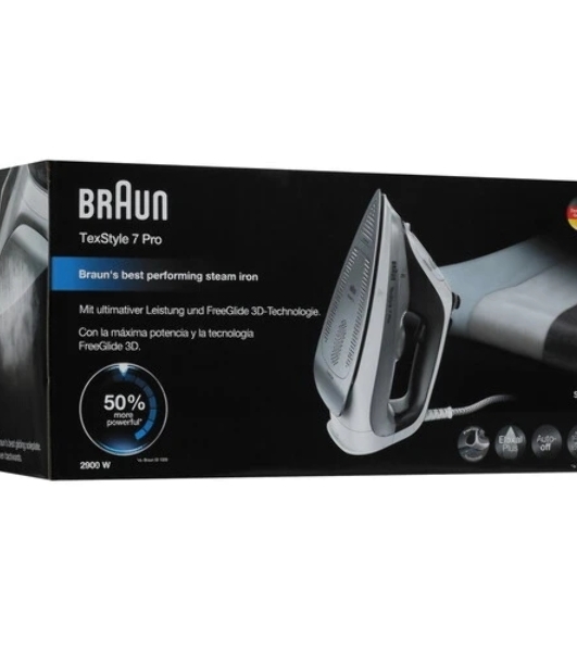 Утюг Braun SI7149WB серый, 2900 Вт, 50 г/мин, 220 г/мин, 300 мл