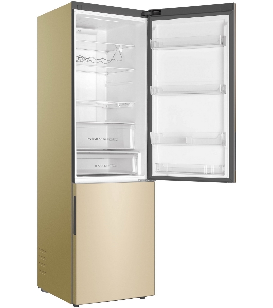 Холодильник Haier C4F640CGGU1 золотистый двухкамерный 285/115л морозилка снизу, No Frost