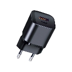 Сетевое зарядное устройство Qumo Energy PD 20W (Charger 0071), два порта: Type-C PD + USB-A QC3.0, черный, фото 1