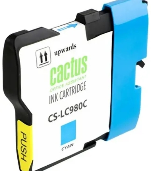 Картридж струйный Cactus CS-LC980C голубой (16 мл) для Brother DCP-145C/165C MFC-250C/290C