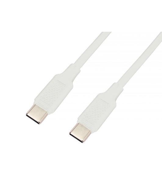 Кабель USB2.0 Cablexpert CC-USB2-CMCM-60-1M-W, Type-C/Type-C, 3А, 60Вт, PD/QC3.0, медь, 1м, белый, пакет
