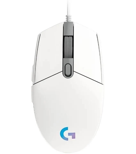 Мышь проводная Logitech G102 LIGHTSYNC белый, 8000 dpi, USB, кнопки - 6