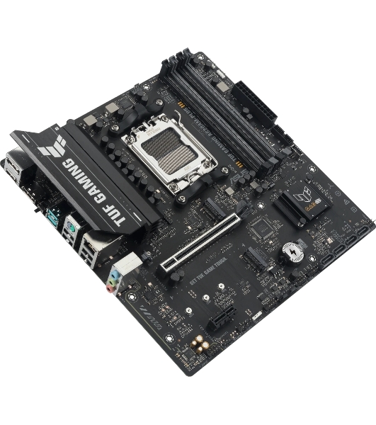 Материнская плата ASUS TUF GAMING A620M-A PLUS, AM5, AMD A620A, 4xDDR5, 4xSATA, 2xM.2, 1xPCIe 4.0 x16, 1xPCIe 3.0 x1, 1xHDMI, 2xDP, 1x2.5Gb LAN, 2xUSB-A 10Gbps, 4xUSB-A 2.0, 3x3.5 мм, 7.1, mATX