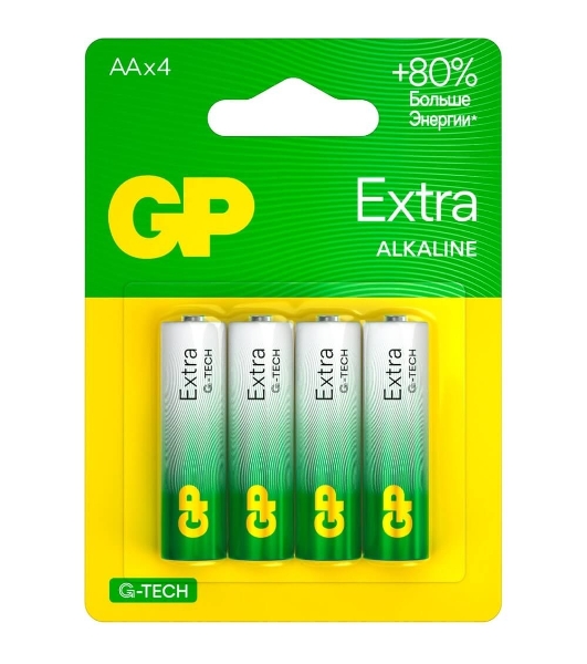 Батарея GP Extra Alkaline 15AXA21-2CRSBC4 AA (4шт) блистер