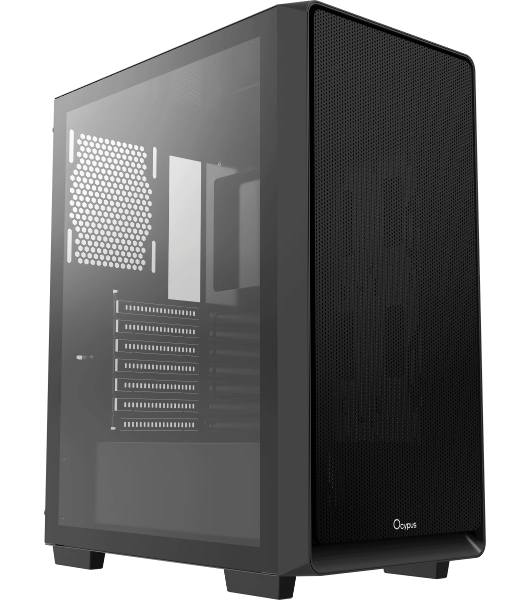 Компьютерный корпус Ocypus Gaммa C60 BK ATX/win/black/no PSU/Tempered Glass