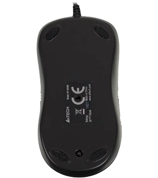 Мышь проводная A4Tech OP-560NU черный, 1200 dpi, USB, кнопки - 3